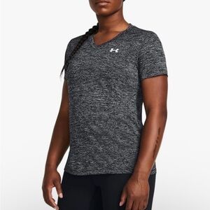 Under Armour Women's Heathered Gray V-Neck Tee